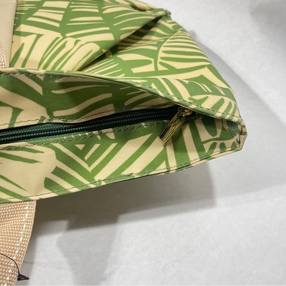 Chico's Tropical Palm Leaf Oversized Tote Bag & Pouch Set - Picture 9 of 15